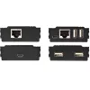 StarTech.com 4-portový USB 2.0 extender hub cez jeden CAT5e/CAT6 Ethernet kábel (RJ45) – 100m – USB extender hub adaptér kit – kovové puzdro – externé napájanie – 480 Mbit/s