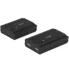 StarTech.com 4-portový USB 2.0 extender hub cez jeden CAT5e/CAT6 Ethernet kábel (RJ45) – 100m – USB extender hub adaptér kit – kovové puzdro – externé napájanie – 480 Mbit/s