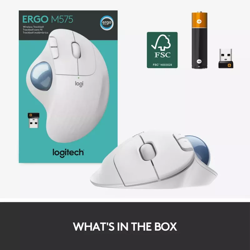 Myš Logitech ERGO M575 Wireless Trackball RF Wireless + Bluetooth