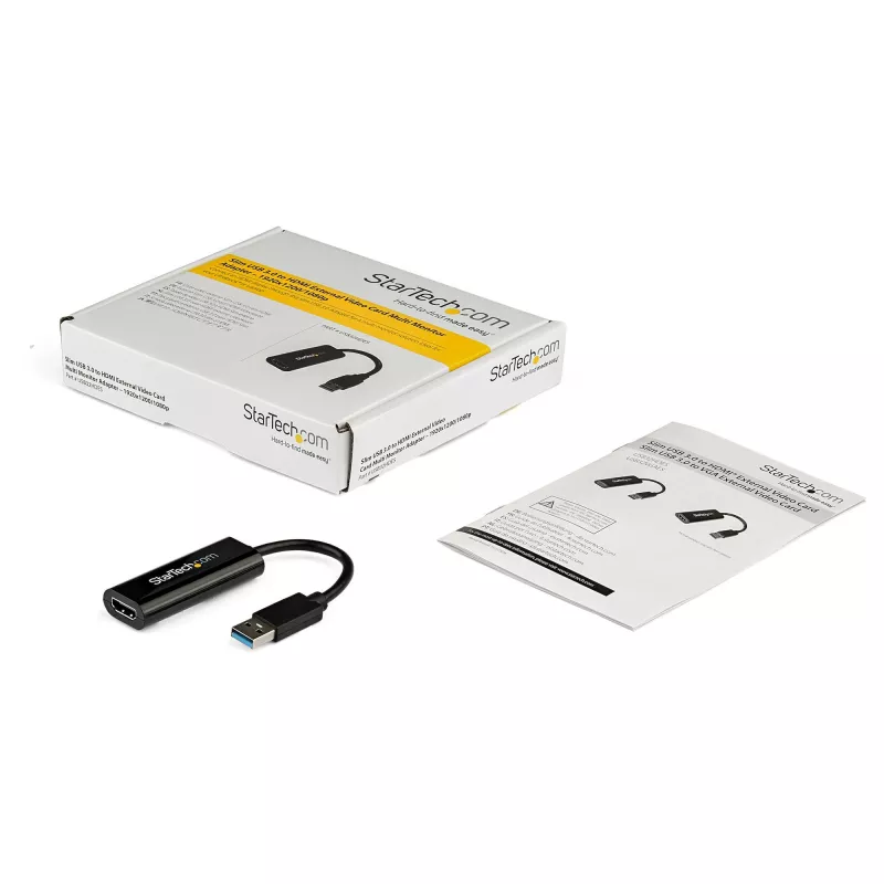 StarTech.com USB 3.0 na HDMI adaptér, USB na HDMI monitor konvertor pre Windows, 1080P (bez podpory macOS/ChromeOS/Linux) – TAA