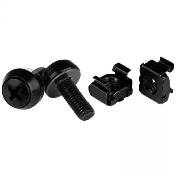 StarTech.com M6 x 12mm - skrutky a klietkové matice - balenie 50 ks, čierna