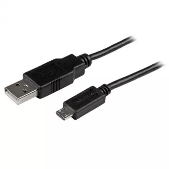 StarTech.com krátky Micro-USB kábel - M/M – 15 cm (6 palcov), 0,15 m, USB A, Micro-USB B, USB 2.0, konektor samec/konektor samec, čierny