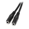 StarTech.com tenký stereo rozbočovací kábel – 3,5-mm konektor samec na 2x 3,5-mm konektor samica