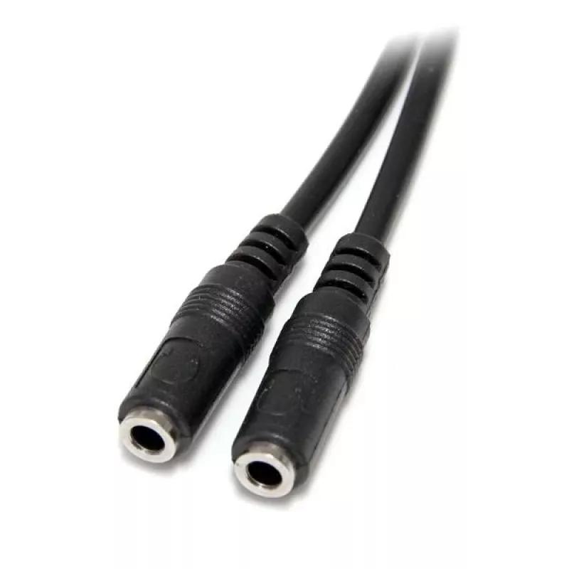 StarTech.com tenký stereo rozbočovací kábel – 3,5-mm konektor samec na 2x 3,5-mm konektor samica