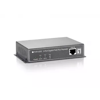 LevelOne Gigabit PoE opakovač, kaskádovateľný, 2 PoE výstupy