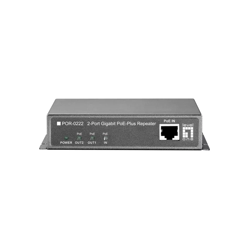 LevelOne Gigabit PoE opakovač, kaskádovateľný, 2 PoE výstupy