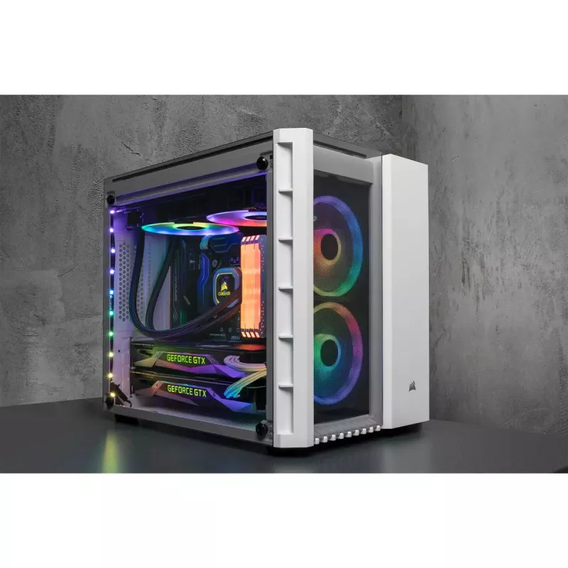 Corsair Crystal 280X Micro ATX biela PC skriňa