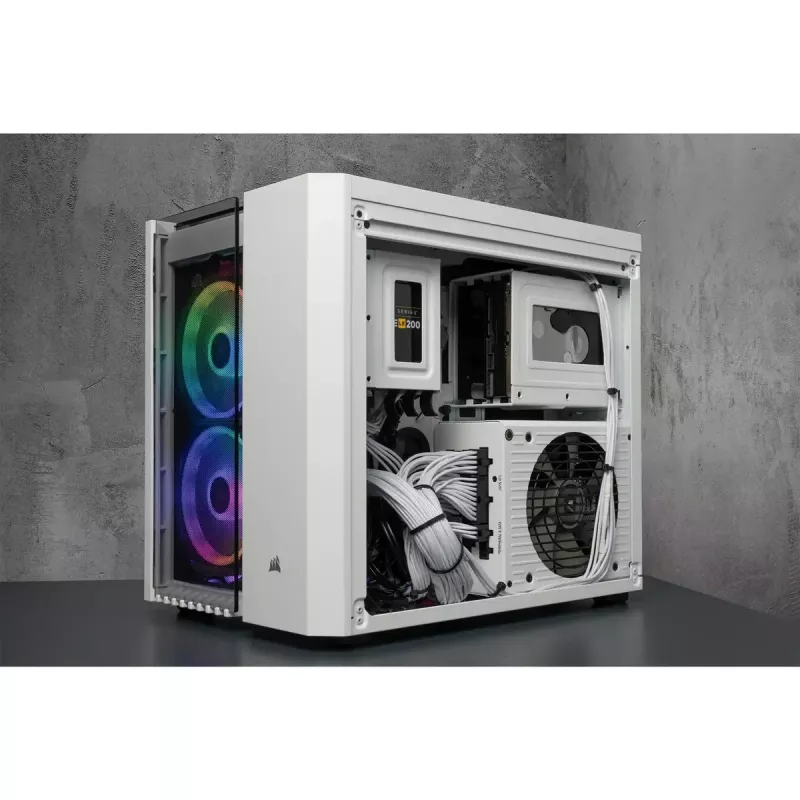 Corsair Crystal 280X Micro ATX biela PC skriňa