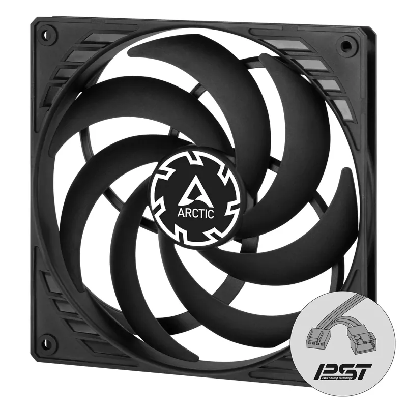 ARCTIC P14 tenký PWM PST tlakovo optimalizovaný 140 mm PWM ventilátor s integrovaným Y-káblom