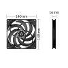 ARCTIC P14 tenký PWM PST tlakovo optimalizovaný 140 mm PWM ventilátor s integrovaným Y-káblom