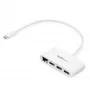 StarTech.com 3-portový USB-C hub s Gigabit Ethernet – USB-C na 3x USB-A – USB 3.0 hub – biely
