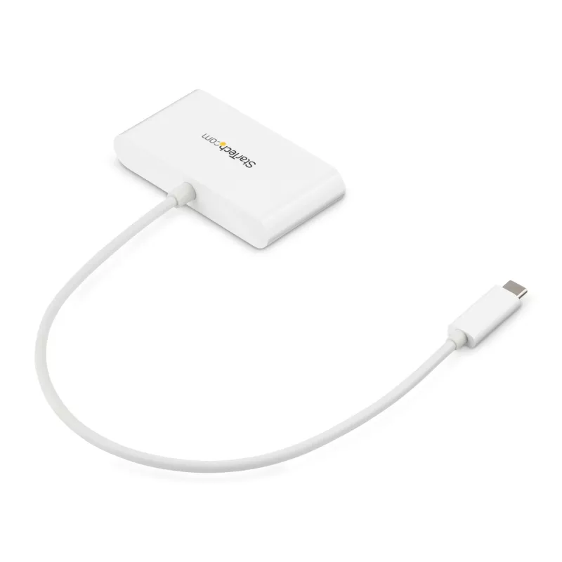 StarTech.com 3-portový USB-C hub s Gigabit Ethernet – USB-C na 3x USB-A – USB 3.0 hub – biely