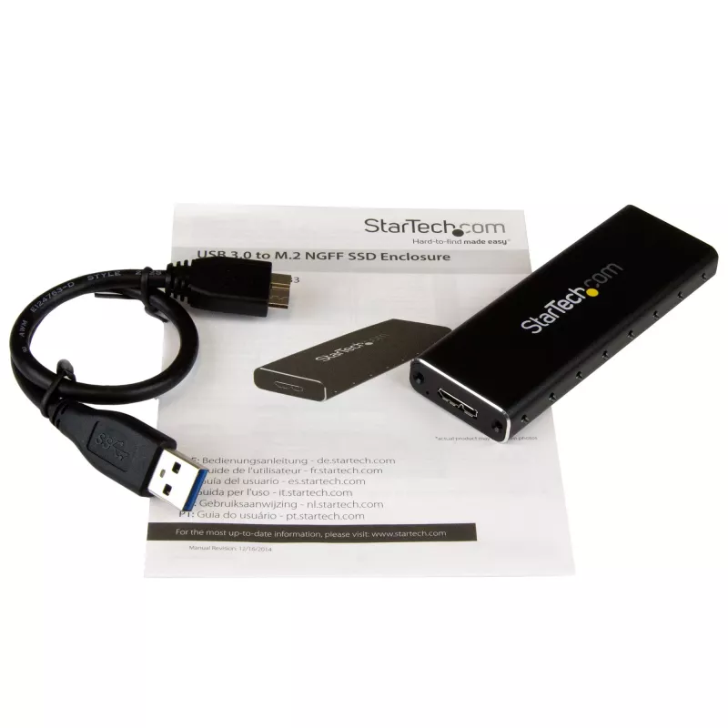 StarTech.com M.2 SSD puzdro pre M.2 SATA SSD – USB 3.0 (5 Gbit/s) s UASP