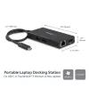 StarTech.com USB-C multiport adaptér – USB-C cestovná dokovacia stanica s 4K HDMI – 60 W Power Delivery Pass-Through, GbE, 2 porty USB-A 3.0 hub – prenosný mini USB Type-C dock pre notebooky