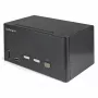 StarTech.com 2-portový Triple-Monitor DisplayPort KVM prepínač – 4K 60Hz UHD HDR – Desktop DP 1.2 KVM s 2-portovým USB 3.0 hubom (5 Gbit/s) & 4x USB 2.0 HID porty, audio – prepínanie klávesovou skratkou – TAA