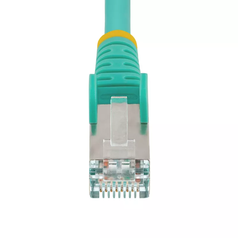 StarTech.com 10m CAT6a Ethernet kábel - aqua - Low Smoke Zero Halogen (LSZH) - 10GbE 500MHz 100W PoE++ Snagless RJ-45 s odľahčením ťahu S/FTP sieťový patch kábel