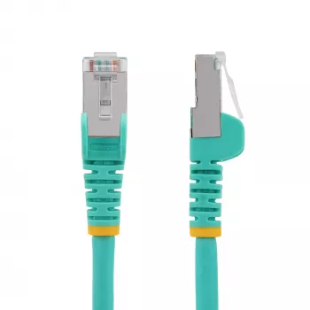 StarTech.com 1m CAT6a Ethernet kábel - aqua - Low Smoke Zero Halogen (LSZH) - 10GbE 500MHz 100W PoE++ RJ-45 s ochranou proti zachyteniu a odľahčením ťahu S/FTP sieťový patch kábel