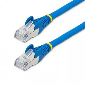 StarTech.com 50cm CAT6a Ethernet kábel – modrý – Low Smoke Zero Halogen (LSZH) – 10GbE 500MHz 100W PoE++ RJ-45 bez zaistenia s odľahčením ťahu S/FTP sieťový patch kábel