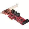 StarTech.com SATA PCIe karta - 10-portová PCIe SATA rozširujúca karta - 6 Gbit/s - Low-/Full-Profile - naskladané SATA konektory - ASM1062 Non-RAID - PCI Express na SATA konvertor/adaptér