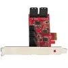 StarTech.com SATA PCIe karta - 10-portová PCIe SATA rozširujúca karta - 6 Gbit/s - Low-/Full-Profile - naskladané SATA konektory - ASM1062 Non-RAID - PCI Express na SATA konvertor/adaptér
