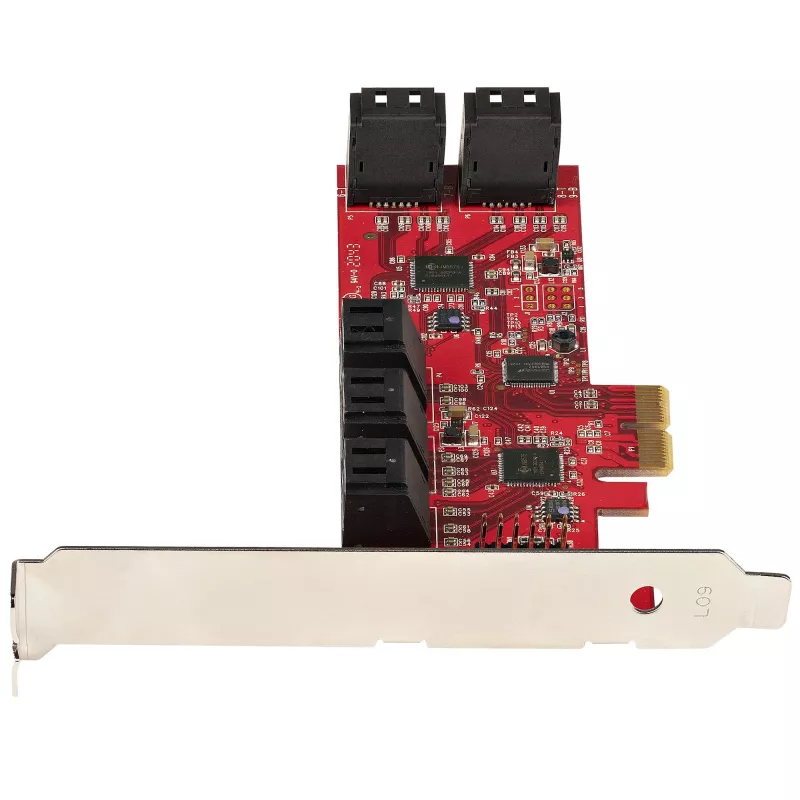 StarTech.com SATA PCIe karta - 10-portová PCIe SATA rozširujúca karta - 6 Gbit/s - Low-/Full-Profile - naskladané SATA konektory - ASM1062 Non-RAID - PCI Express na SATA konvertor/adaptér