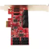 StarTech.com SATA PCIe karta - 10-portová PCIe SATA rozširujúca karta - 6 Gbit/s - Low-/Full-Profile - naskladané SATA konektory - ASM1062 Non-RAID - PCI Express na SATA konvertor/adaptér
