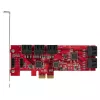 StarTech.com SATA PCIe karta - 10-portová PCIe SATA rozširujúca karta - 6 Gbit/s - Low-/Full-Profile - naskladané SATA konektory - ASM1062 Non-RAID - PCI Express na SATA konvertor/adaptér