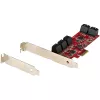 StarTech.com SATA PCIe karta - 10-portová PCIe SATA rozširujúca karta - 6 Gbit/s - Low-/Full-Profile - naskladané SATA konektory - ASM1062 Non-RAID - PCI Express na SATA konvertor/adaptér