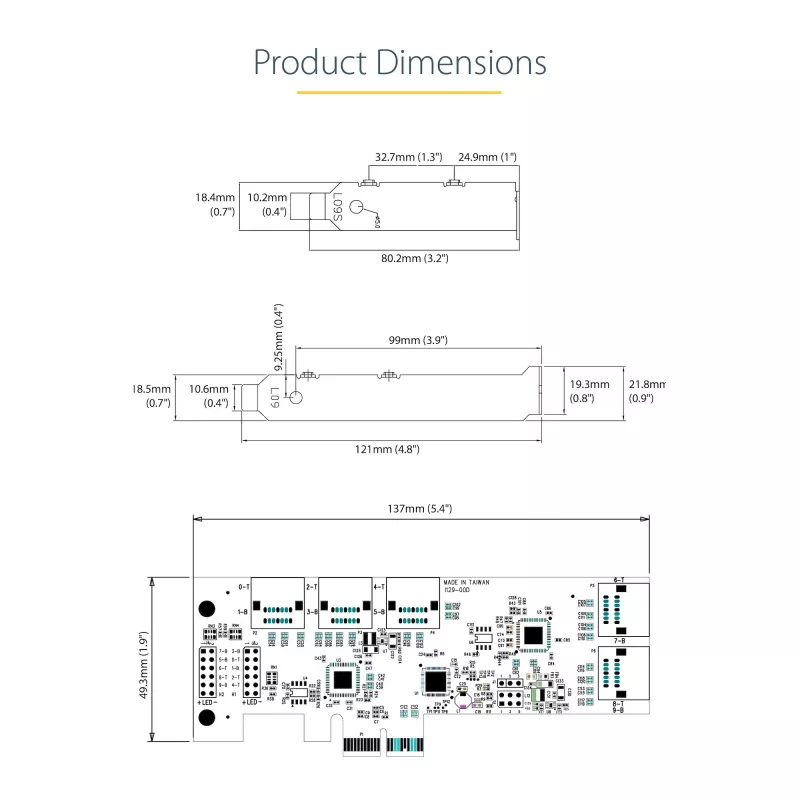 StarTech.com SATA PCIe karta - 10-portová PCIe SATA rozširujúca karta - 6 Gbit/s - Low-/Full-Profile - naskladané SATA konektory - ASM1062 Non-RAID - PCI Express na SATA konvertor/adaptér