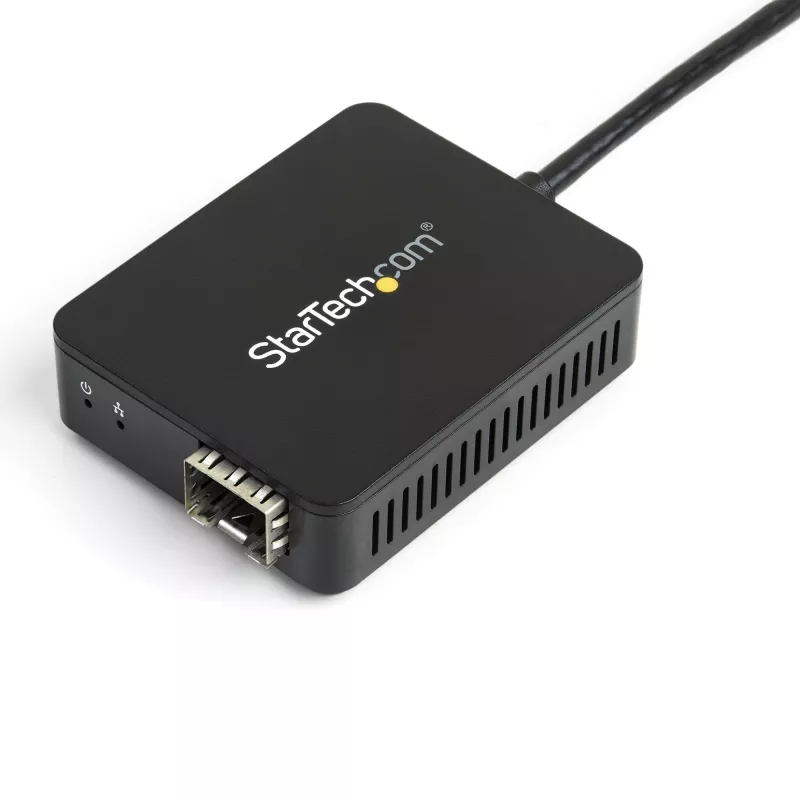 StarTech.com USB 3.0 na optický konvertor – Kompaktný USB na Open-SFP adaptér – USB na Gigabit sieťový adaptér – USB 3.0 optický adaptér, kompatibilný s multimódovým (MMF)/singlemódovým vláknom (SMF)