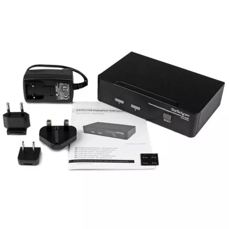 StarTech.com 2-portový profesionálny USB DisplayPort KVM prepínač s audiom