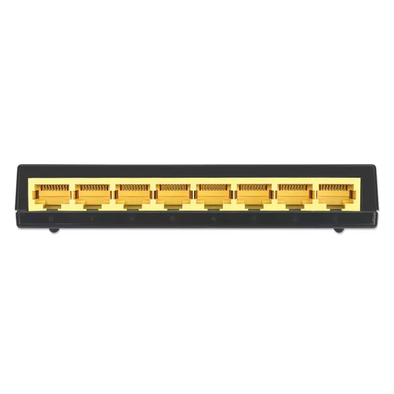 Intellinet 8-portový Gigabit Ethernet switch, desktop veľkosť, plast, IEEE 802.3az (Energy Efficient Ethernet), Čierna
