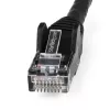 StarTech.com N6LPATCH50CMBK sieťový kábel Ethernet CAT6 50 cm, LSZH, 10 Gigabit, 650 MHz, 100 W PoE, RJ45 UTP, bez háčikov, overený ETL, 24AWG, čierny