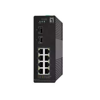 Managed Switch LevelOne Hilbert 10-portový priemyselný Gigabit PoE Smart Lite Switch