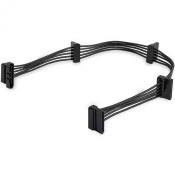 StarTech.com 4x SATA napájací rozbočovač (adaptérový kábel), SATA 15-pin, 4 x SATA, 0,4 m, samec, samica, čierna