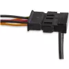 StarTech.com 4x SATA napájací rozbočovač (adaptérový kábel), SATA 15-pin, 4 x SATA, 0,4 m, samec, samica, čierny