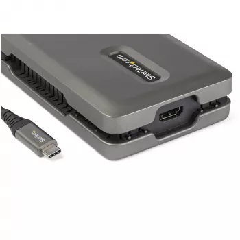 StarTech.com USB-C multiport adaptér – USB-C na 4K 60 Hz HDMI 2.0 – 2-portový 10-Gbit/s USB hub – 100 W Power Delivery Pass-Through – GbE – SD/MicroSD – USB Type-C mini dock – 25 cm kábel