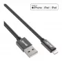 InLine Lightning USB kábel, pre iPad, iPhone, iPod, čierny/alu, 1m MFi certifikovaný