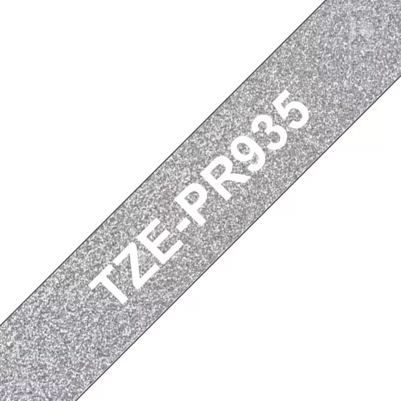 Brother TZE-PR935 popisovacia páska biela na striebornú