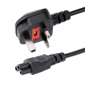 StarTech.com 1,8 m (6 ft) UK napájací kábel na notebook, BS 1363 na C5 (trojlístok), 2,5 A 250 V, 18 AWG, UK náhradný kábel na notebook, napájací kábel na tlačiareň, nabíjací kábel na notebook, napájací kábel na notebook