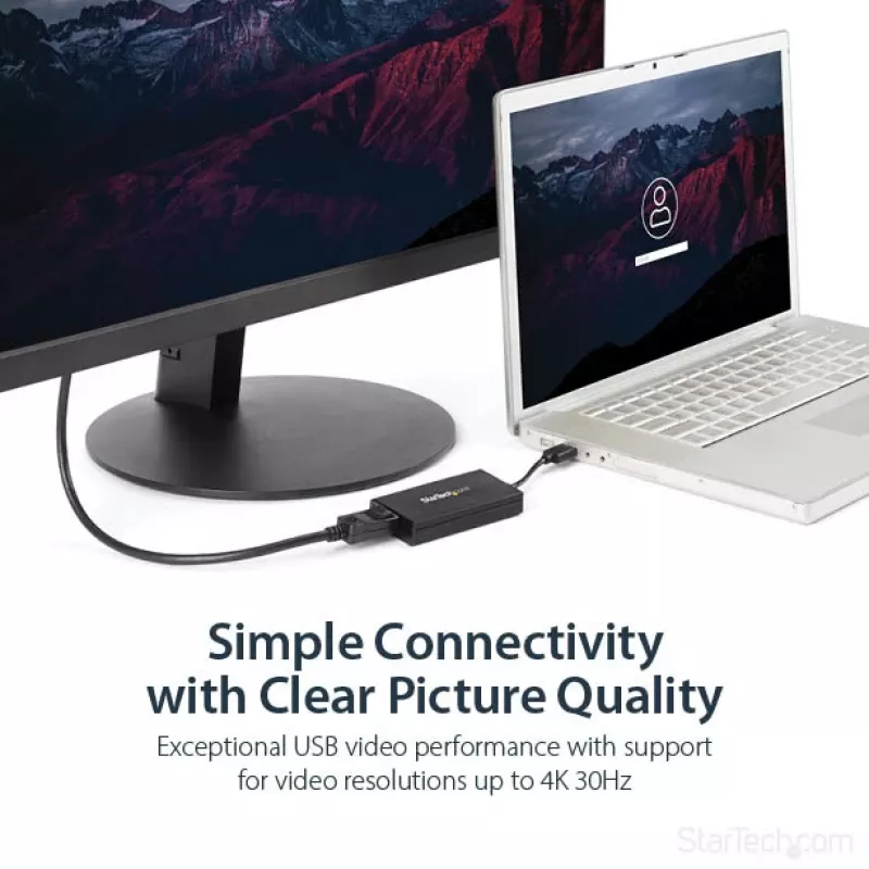 StarTech.com USB 3.0 na DisplayPort adaptér - DisplayLink certifikovaný - 4K 30Hz