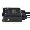 StarTech.com 2-portový USB-C káblový KVM switch, 4K 60Hz DisplayPort výstup, kompaktný KVM s integrovanými 1,2m USB Type-C/audio káblami, napájaný zbernicou - diaľkový ovládač/hotkey prepínanie