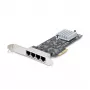 StarTech.com 4-portová 2,5-Gbit/s NBASE-T PCIe sieťová karta, Intel I225-V, štvorportová počítačová sieťová karta, Multi-Gigabit NIC, PCI Express serverová LAN karta, desktopové Ethernet rozhranie