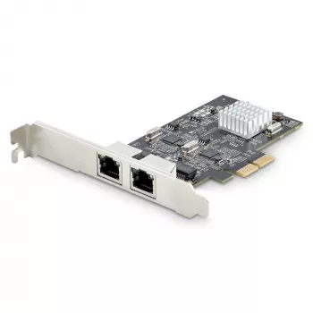 StarTech.com 2-portová 2.5Gbps NBASE-T PCIe sieťová karta, Intel I225-V, dvojportová počítačová sieťová karta, Multi-Gigabit NIC, PCI Express serverová LAN karta, desktopové Ethernet rozhranie