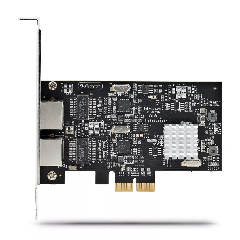 StarTech.com 2-portová 2.5Gbps NBASE-T PCIe sieťová karta, Intel I225-V, dvojportová počítačová sieťová karta, Multi-Gigabit NIC, PCI Express serverová LAN karta, desktopové Ethernet rozhranie