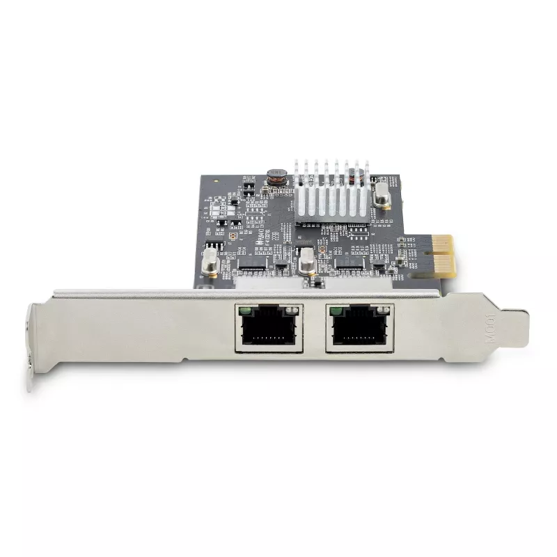 StarTech.com 2-portová 2.5Gbps NBASE-T PCIe sieťová karta, Intel I225-V, dvojportová počítačová sieťová karta, Multi-Gigabit NIC, PCI Express serverová LAN karta, desktopové Ethernet rozhranie