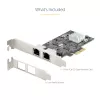 StarTech.com 2-portová 2.5Gbps NBASE-T PCIe sieťová karta, Intel I225-V, dvojportová počítačová sieťová karta, Multi-Gigabit NIC, PCI Express serverová LAN karta, desktopové Ethernet rozhranie