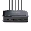 StarTech.com 2-portový hybridný USB-C HDMI káblový KVM switch, 4K 60Hz, kompaktný KVM s 6ft/1,8m USB-A/HDMI/audio a 4ft/1,2m USB-C integrovanými hostiteľskými káblami, napájaný zbernicou - diaľkový ovládač/hotkey prepínanie