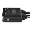 StarTech.com 2-portový hybridný USB-C HDMI káblový KVM switch, 4K 60Hz, kompaktný KVM s 6ft/1,8m USB-A/HDMI/audio a 4ft/1,2m USB-C integrovanými hostiteľskými káblami, napájaný zbernicou - diaľkový ovládač/hotkey prepínanie