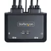 StarTech.com 2-portový hybridný USB-C HDMI káblový KVM switch, 4K 60Hz, kompaktný KVM s 6ft/1,8m USB-A/HDMI/audio a 4ft/1,2m USB-C integrovanými hostiteľskými káblami, napájaný zbernicou - diaľkový ovládač/hotkey prepínanie